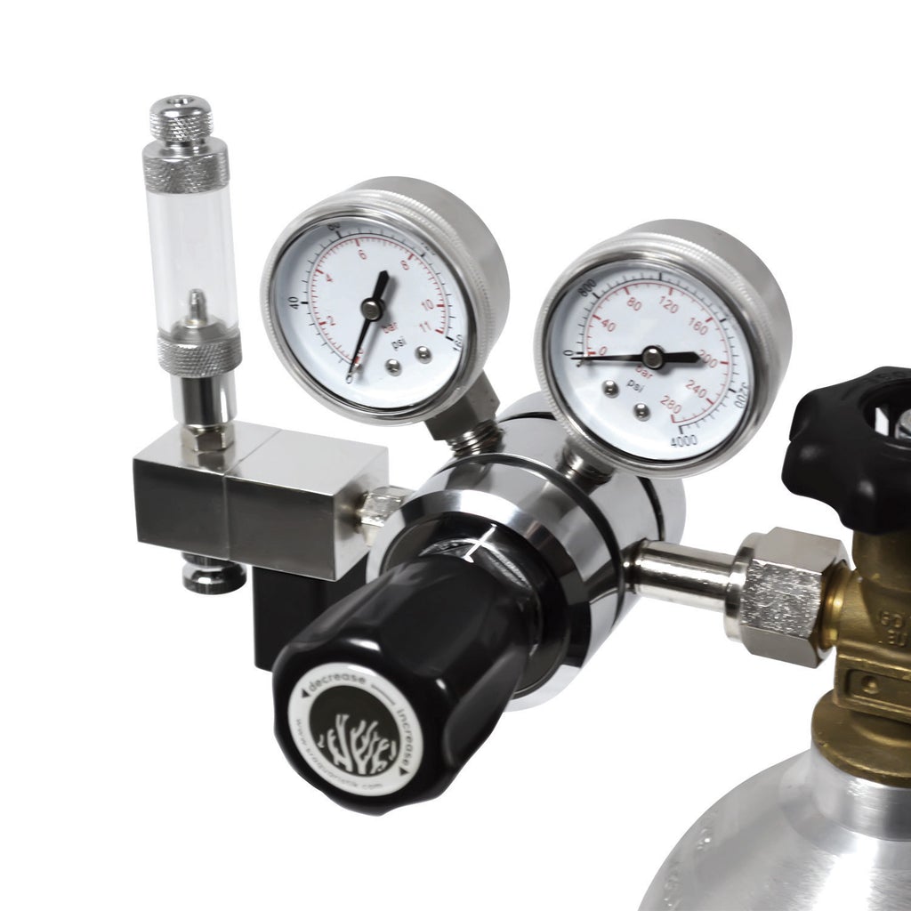 SR Aquaristik Dual Stage CO2 Regulator Kit with Bubble Counter and Solenoid Valve