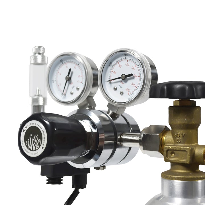 SR Aquaristik Dual Stage CO2 Regulator Kit with Bubble Counter and Solenoid Valve