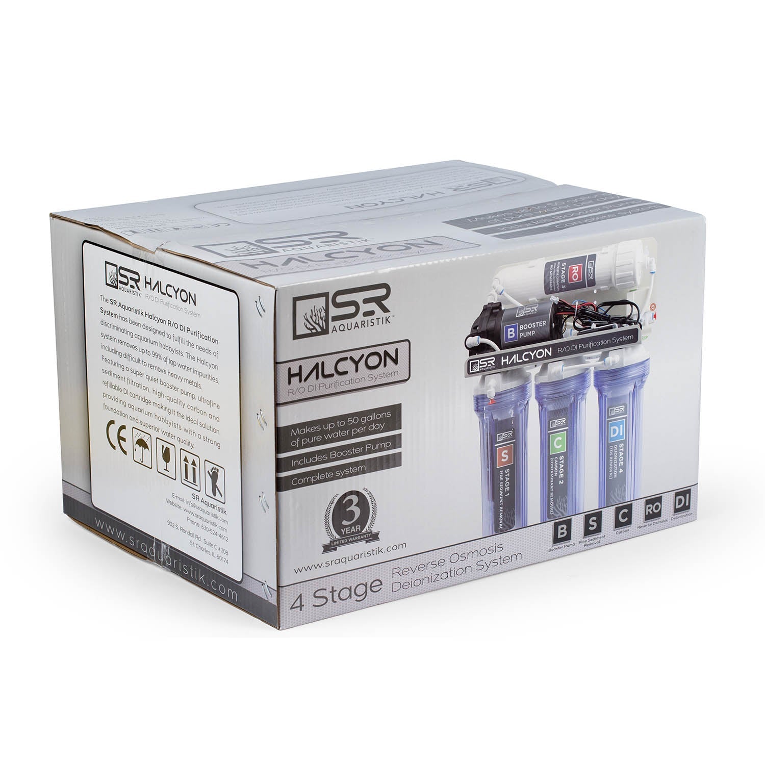 SR Aquaristik Halcyon 4 Stage PRO RO / DI Purification System