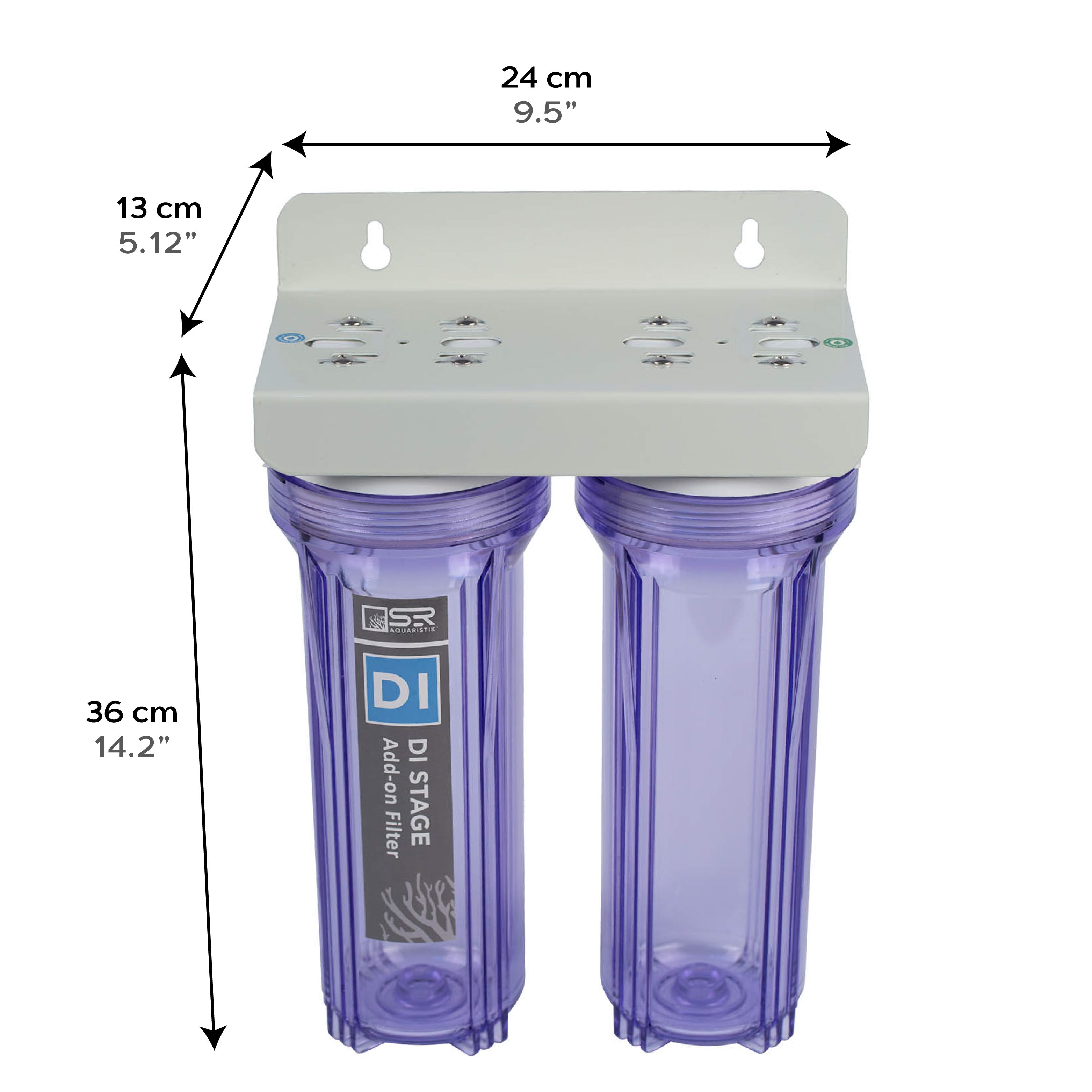 SR Aquaristik 10" Dual Reverse Osmosis and Reactor Canister with Mounting Bracket