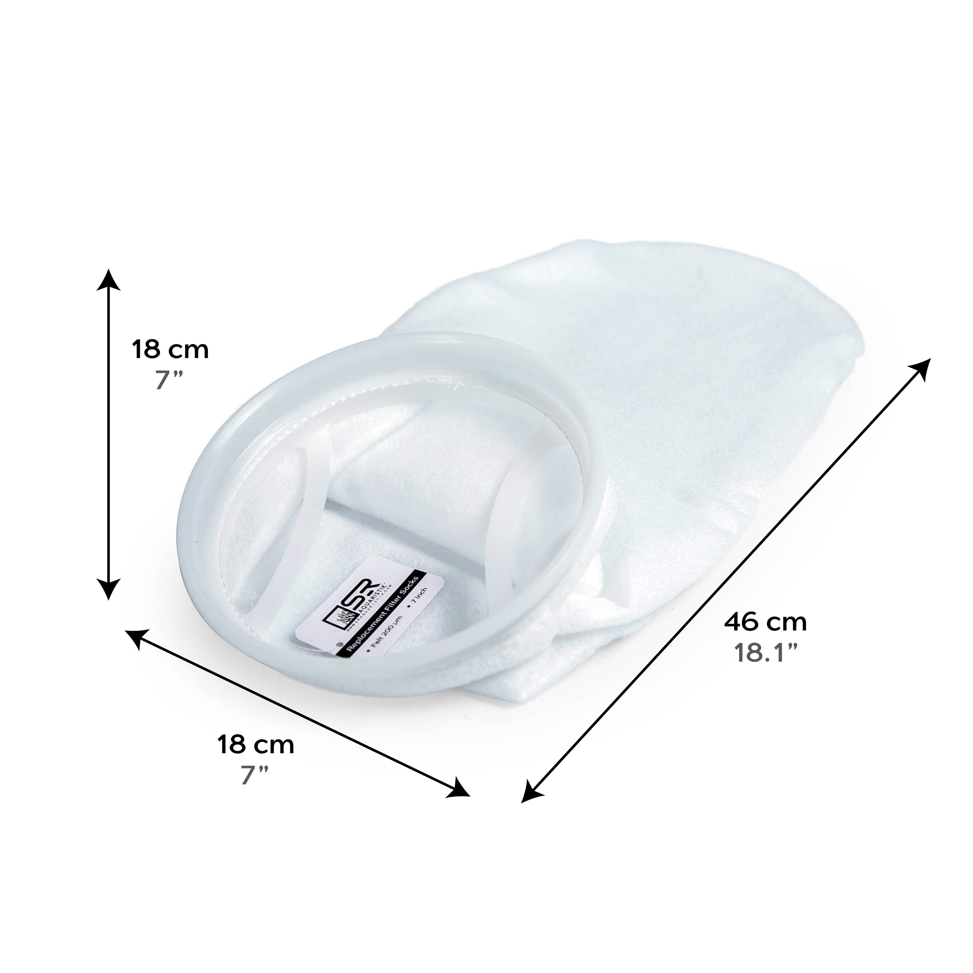 SR Aquaristik 7" Felt Filter Sock (200 micron)