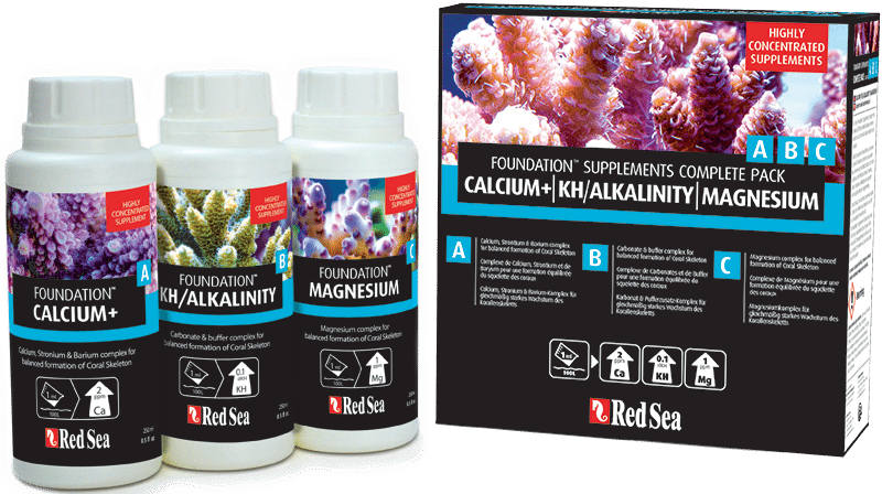Red Sea Reef Foundation A,B,C 3x250ml Multi-Pack Liquid Supplements