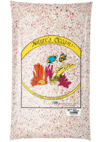 World Wide Imports Nature's Ocean Premium Marine Aragonite Sand and gravel substrate, ideal for reef aquariums.