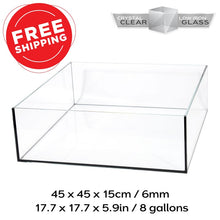 Load image into Gallery viewer, 8 gallon rimless glass aquarium