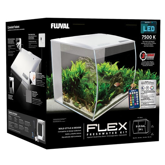 Hagen Fluval FLEX Freshwater Aquarium Kit - 34 L (9 US gal)