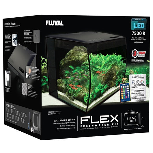 Hagen Fluval FLEX Freshwater Aquarium Kit - 34 L (9 US gal)