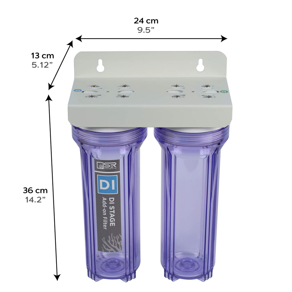 SR Aquaristik 10" Dual Reverse Osmosis and Reactor Canister with Mounting Bracket