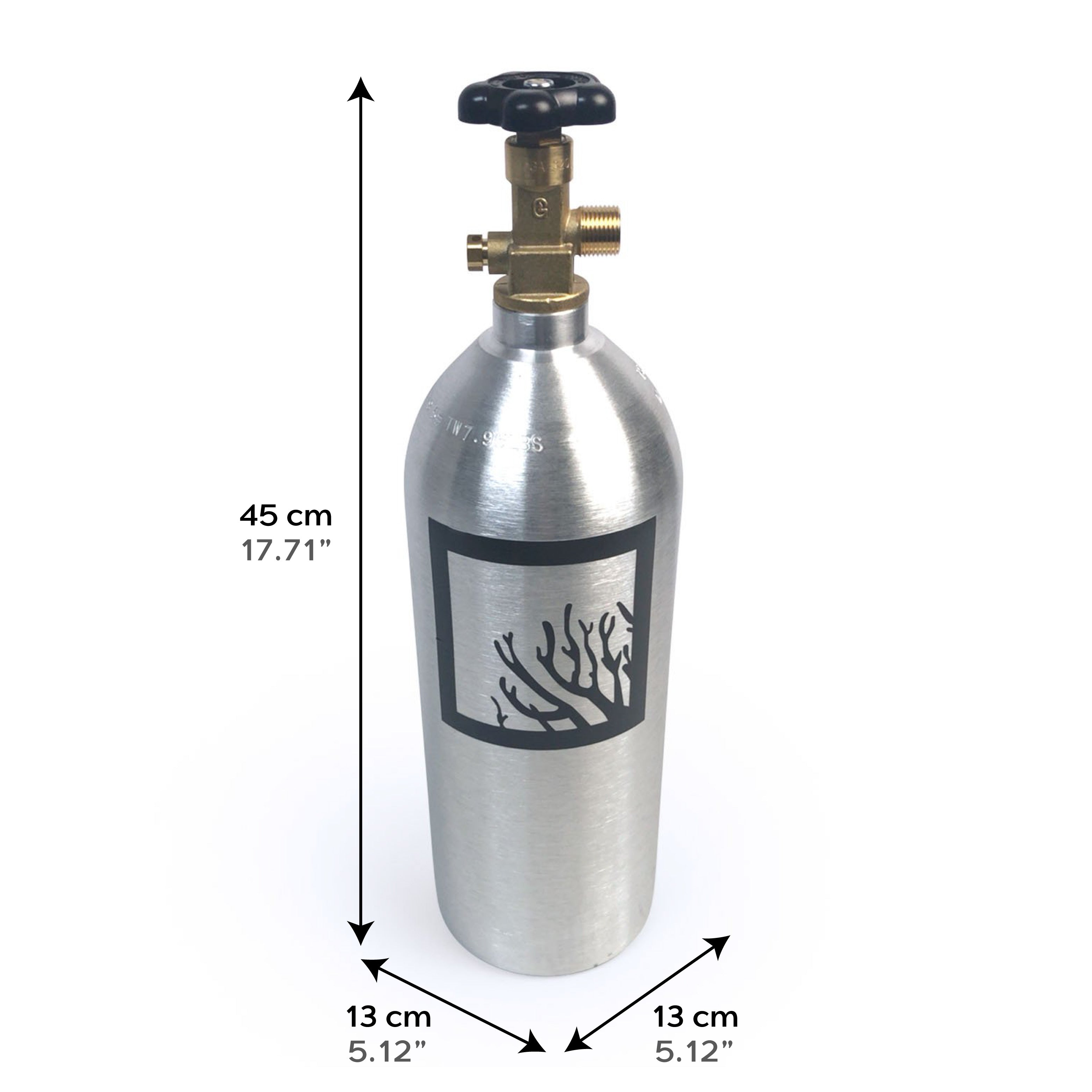 SR Aquaristik 5 lbs Aluminum CO2 Bottle (Empty)