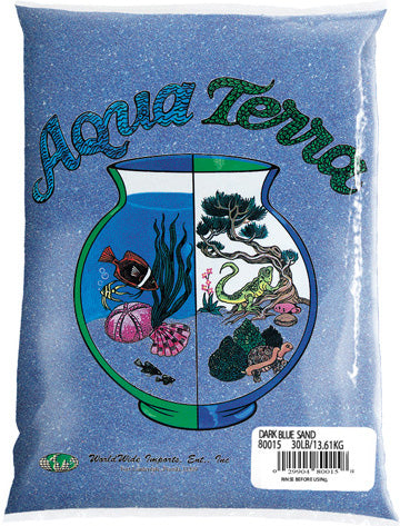World Wide Imports Aqua Terra - Blue sand substrate for aquarium, terrariums, repltiles.